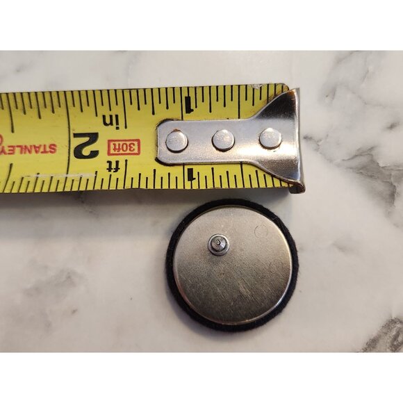 Vintage Button Stud Earrings With Red Center Black Outer Design - Picture 3 of 4